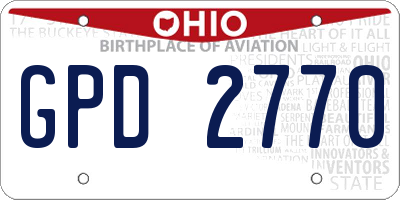 OH license plate GPD2770