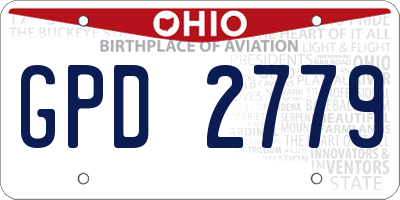 OH license plate GPD2779