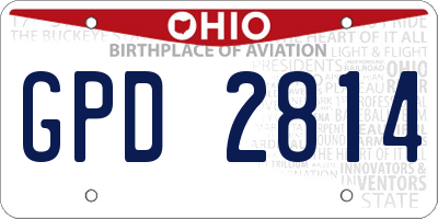 OH license plate GPD2814