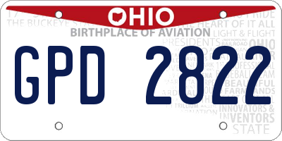 OH license plate GPD2822