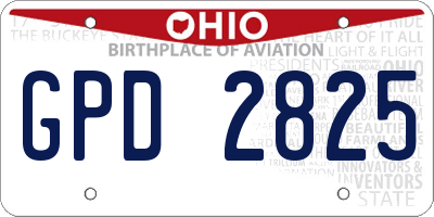 OH license plate GPD2825