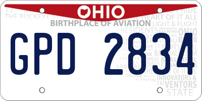 OH license plate GPD2834