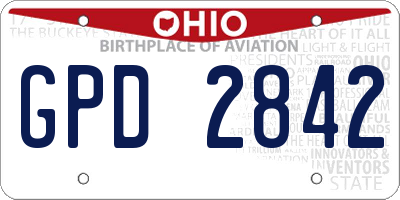 OH license plate GPD2842