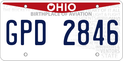 OH license plate GPD2846
