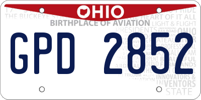 OH license plate GPD2852