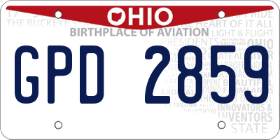 OH license plate GPD2859