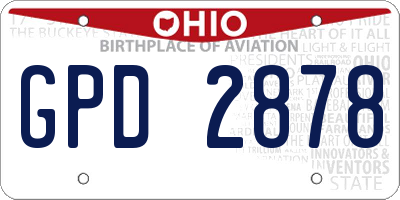 OH license plate GPD2878