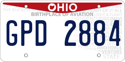 OH license plate GPD2884