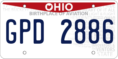 OH license plate GPD2886