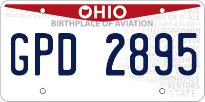 OH license plate GPD2895