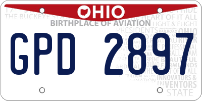 OH license plate GPD2897