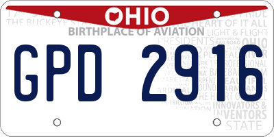 OH license plate GPD2916