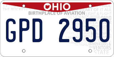 OH license plate GPD2950