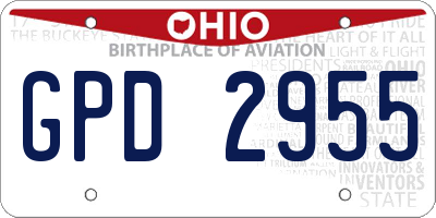 OH license plate GPD2955