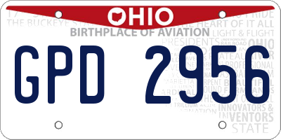 OH license plate GPD2956