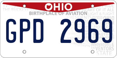 OH license plate GPD2969