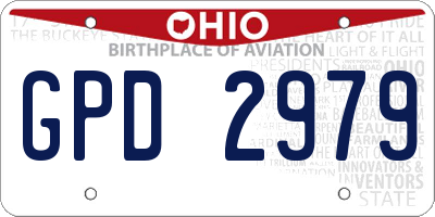 OH license plate GPD2979