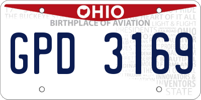 OH license plate GPD3169