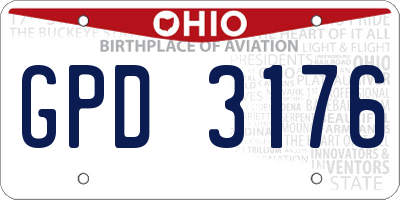 OH license plate GPD3176