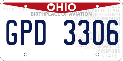 OH license plate GPD3306