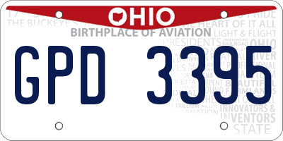 OH license plate GPD3395