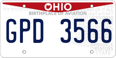 OH license plate GPD3566