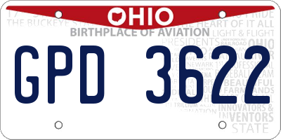 OH license plate GPD3622