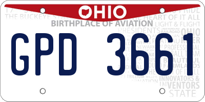 OH license plate GPD3661