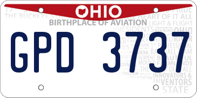 OH license plate GPD3737