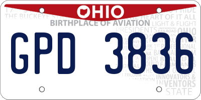 OH license plate GPD3836