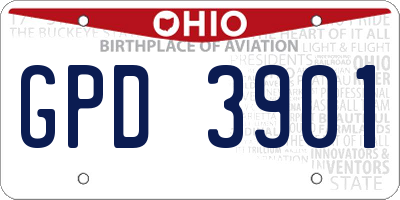 OH license plate GPD3901