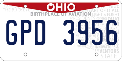 OH license plate GPD3956