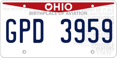 OH license plate GPD3959