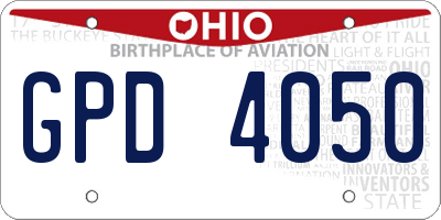 OH license plate GPD4050