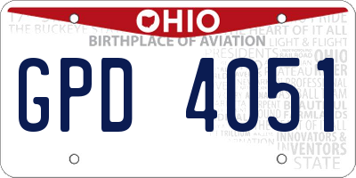 OH license plate GPD4051