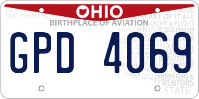 OH license plate GPD4069
