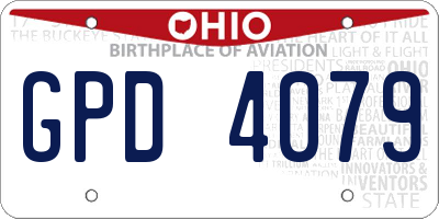 OH license plate GPD4079
