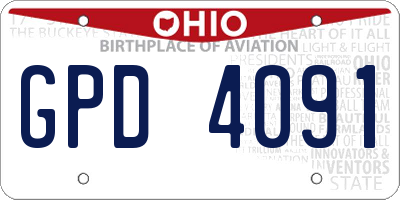 OH license plate GPD4091