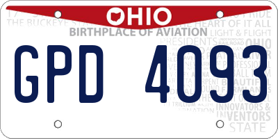 OH license plate GPD4093