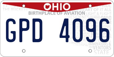 OH license plate GPD4096