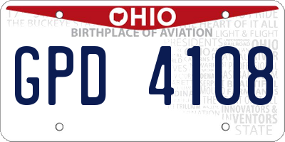 OH license plate GPD4108