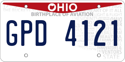 OH license plate GPD4121