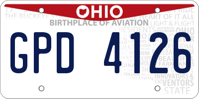 OH license plate GPD4126