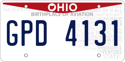 OH license plate GPD4131