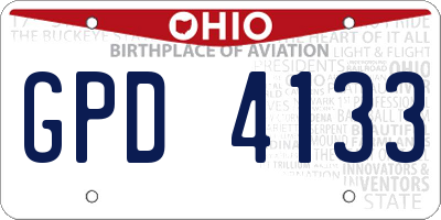 OH license plate GPD4133