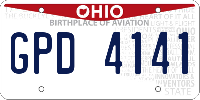 OH license plate GPD4141