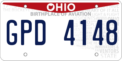 OH license plate GPD4148