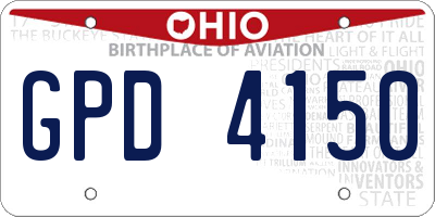 OH license plate GPD4150