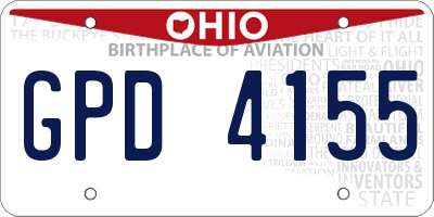 OH license plate GPD4155