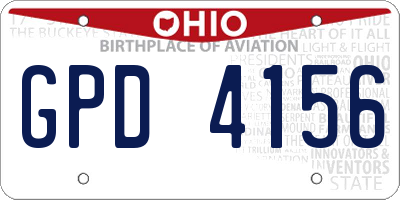 OH license plate GPD4156